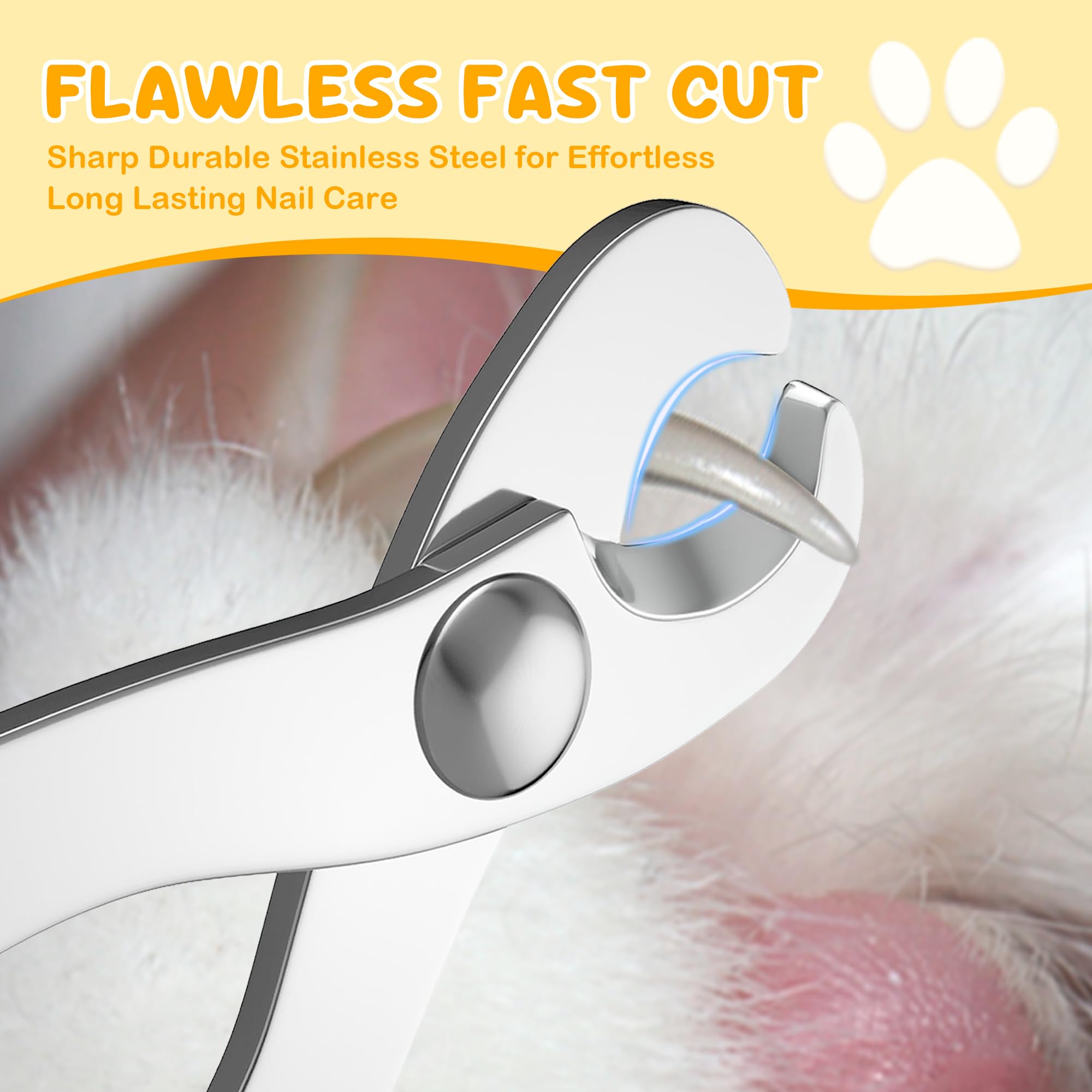 Krallenschere Katzen – Einfach & Sicher für Anfänger – Ergonomisches Design für komfortablen Griff – Ideal zur Katzengrooming